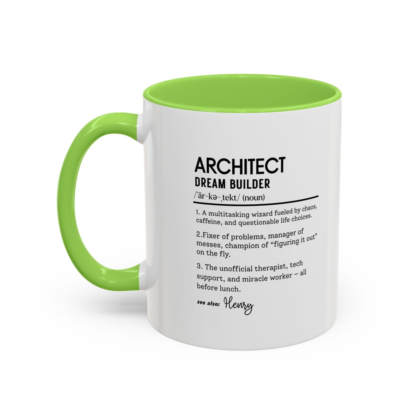 Architect Mug, Funny Architect Gift, Dream Builder Mug, Personalized Coffee Cup, Construction Humor Mug, Architect Office Cup