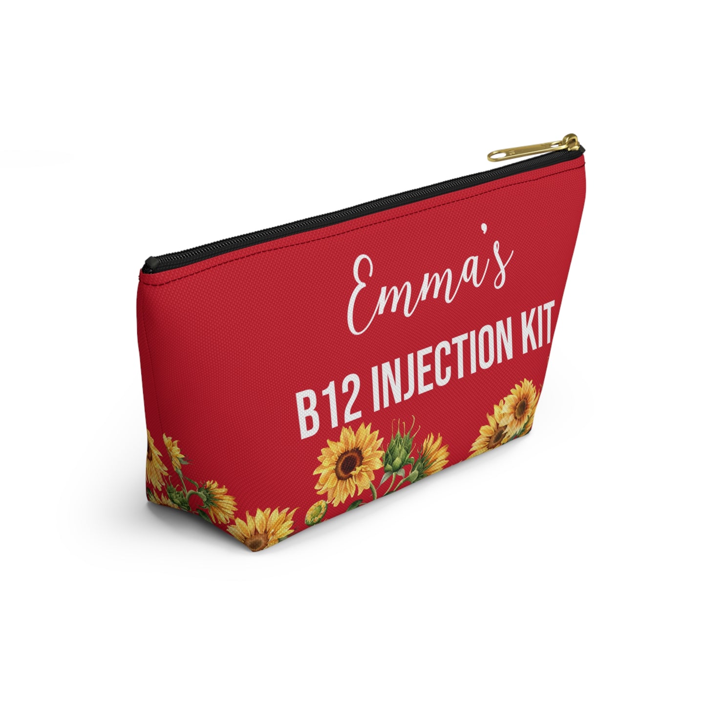 B12 Injection Kit Medical Alert Pouch Personalized Vitamin B12 Supply Bag for Travel Daily Use Emergency Storage with Name Option