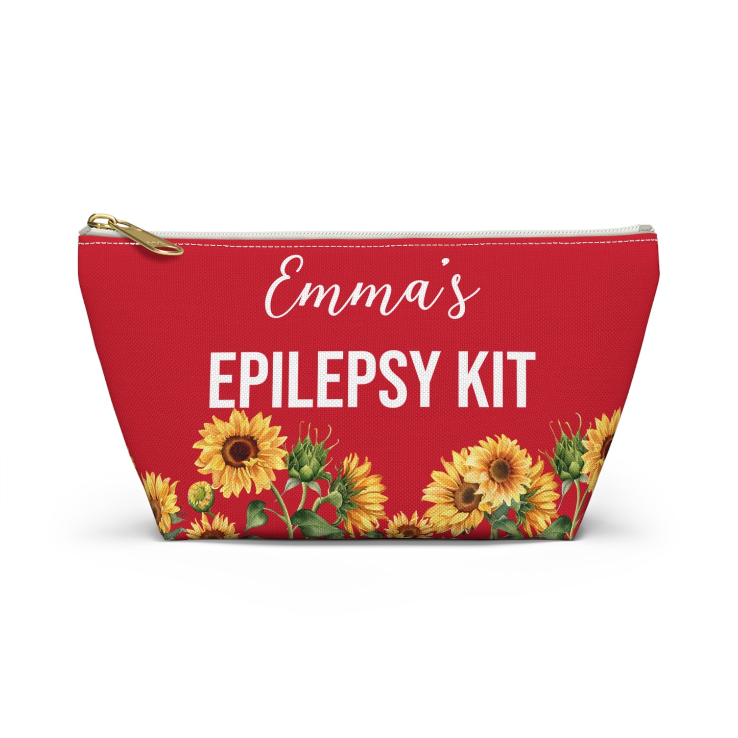 Epilepsy Emergency Kit Medical Alert Pouch Seizure Meds Bag Personalized Storage for Rescue Medication School Travel and Daily Use