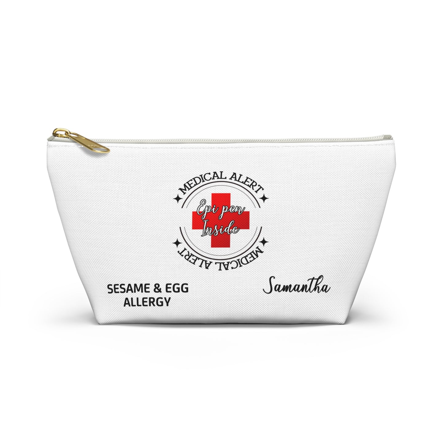 Personalized Medical Alert EpiPen Pouch for Sesame & Egg Allergy - Samantha
