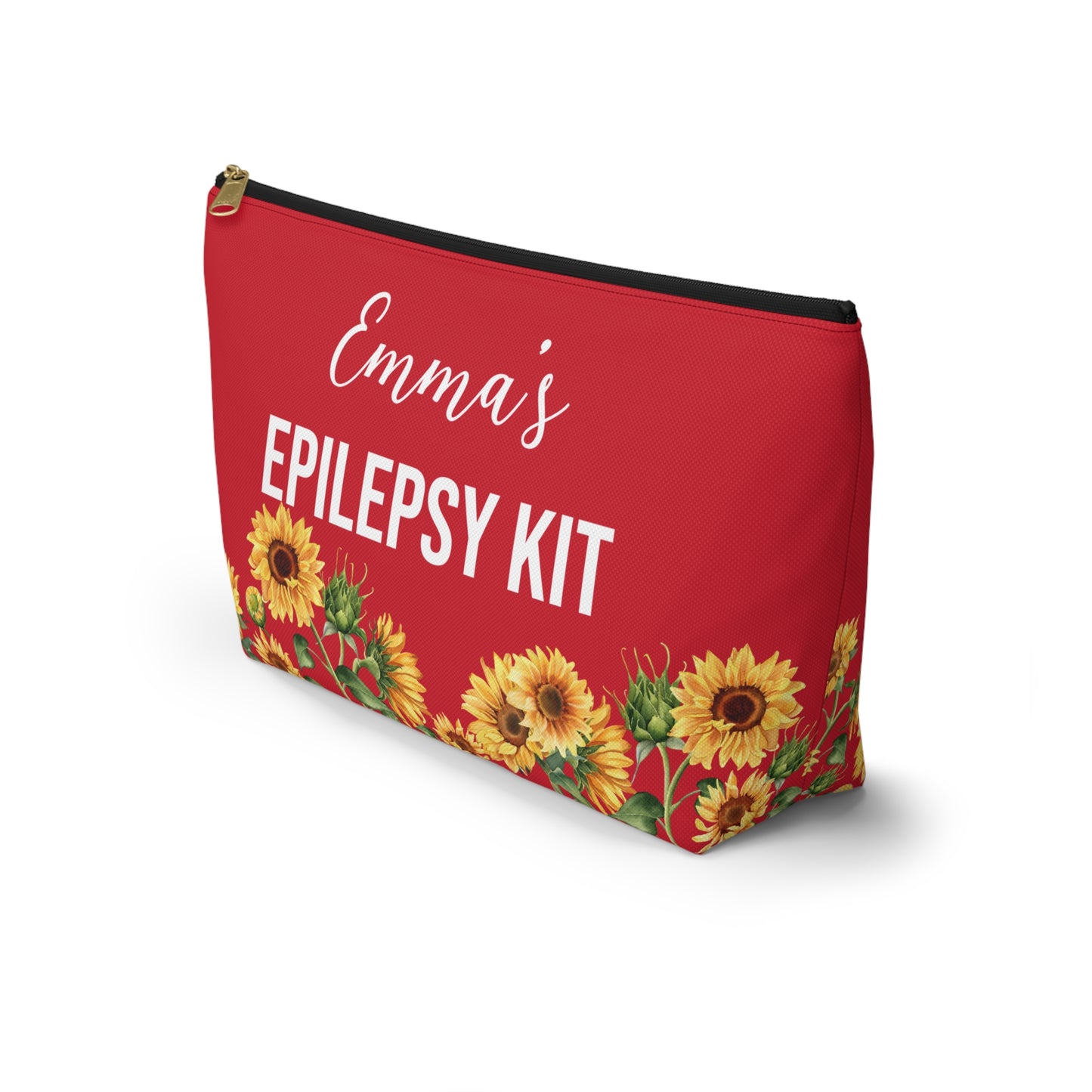 Epilepsy Emergency Kit Medical Alert Pouch Seizure Meds Bag Personalized Storage for Rescue Medication School Travel and Daily Use