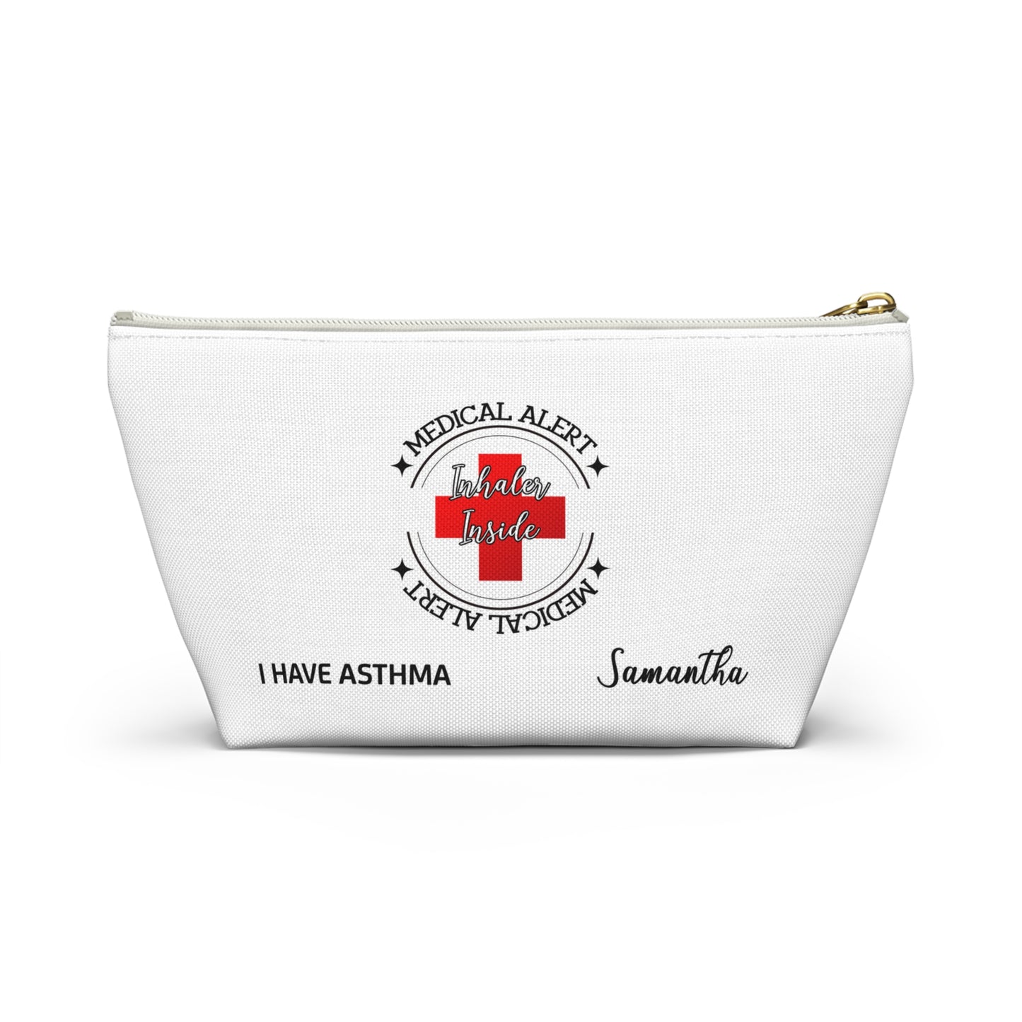 Personalized Medical Alert Inhaler Pouch for Samantha with Asthma