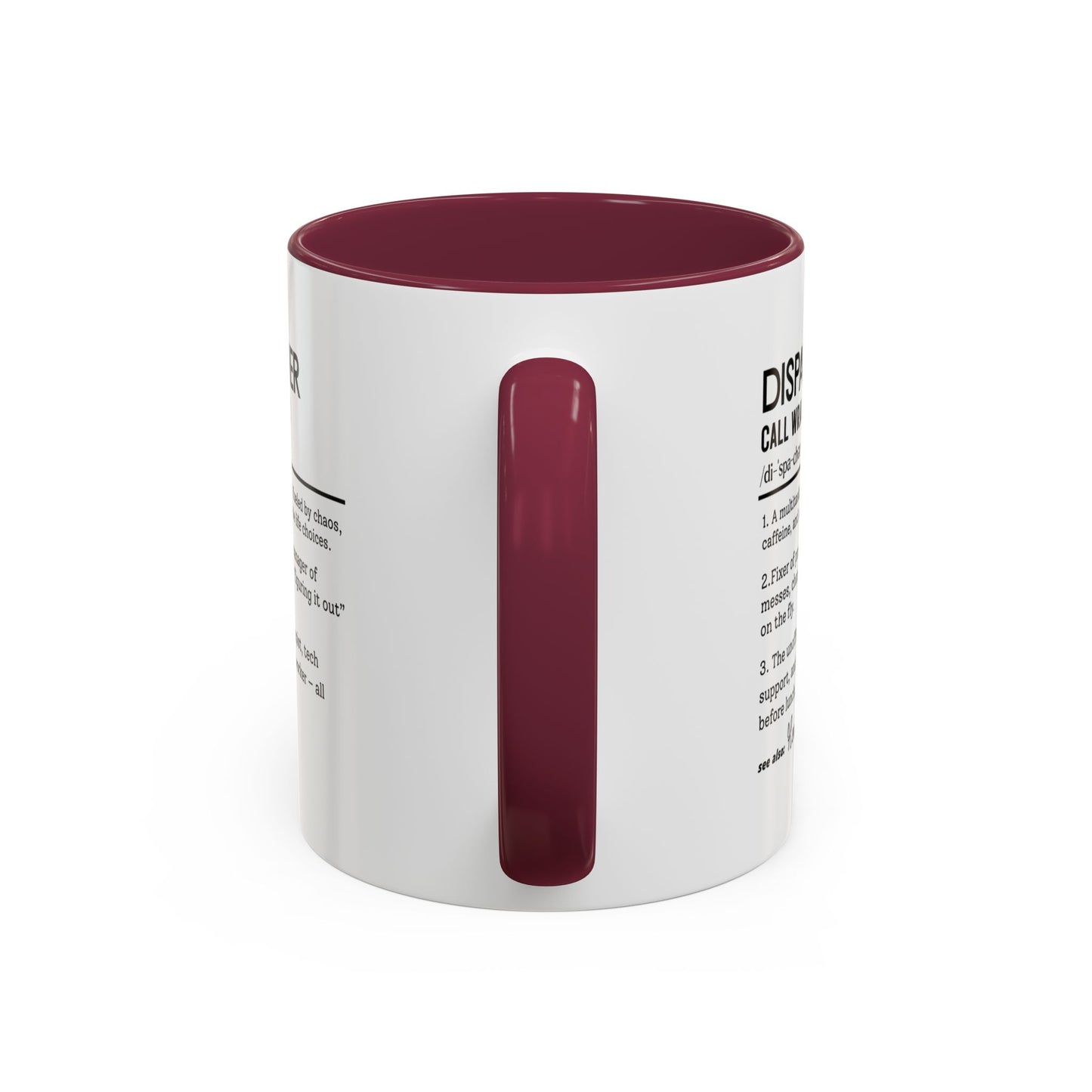 Dispatcher Dictionary Mug, Funny Call Wrangler Coffee Cup, Personalized Gift for Dispatch Pros, Colorful Mugs 11oz 15oz