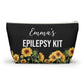 Epilepsy Kit Pouch for Emergency Meds and Daily Use Personalized Seizure Alert Bag for Medication Storage Travel and Medical Preparedness