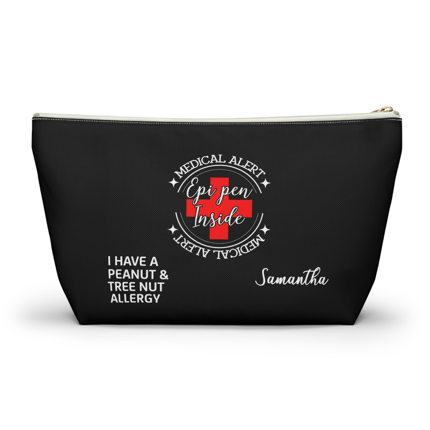 Personalized Medical Alert EpiPen Pouch for Peanut and Tree Nut Allergy Samantha Emergency Allergy Kit Travel Organizer