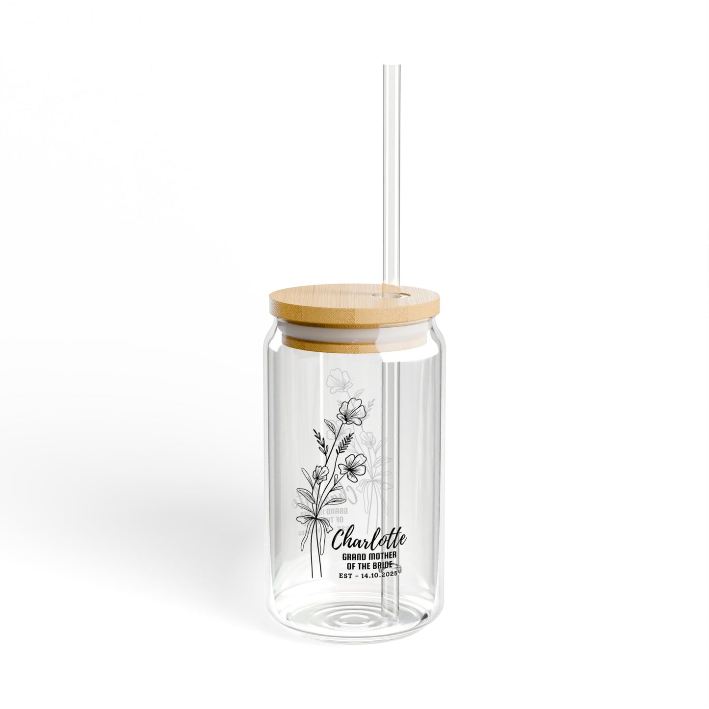 Grandmother of the Bride Sipper, Bride Grandma Gift, Wedding Gift for Grandmother, Personalized Sipper, Bridal Party Gift, 16oz Keepsake