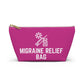 Personalized Migraine Relief Bag Pouch for Pain Management Essentials Travel Organizer for Migraine Medication and Comfort Supplies