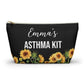 Personalized Asthma Kit Inhaler Bag for Emergency Medications Compact Travel Pouch for Kids or Adults with Asthma Essentials Inside