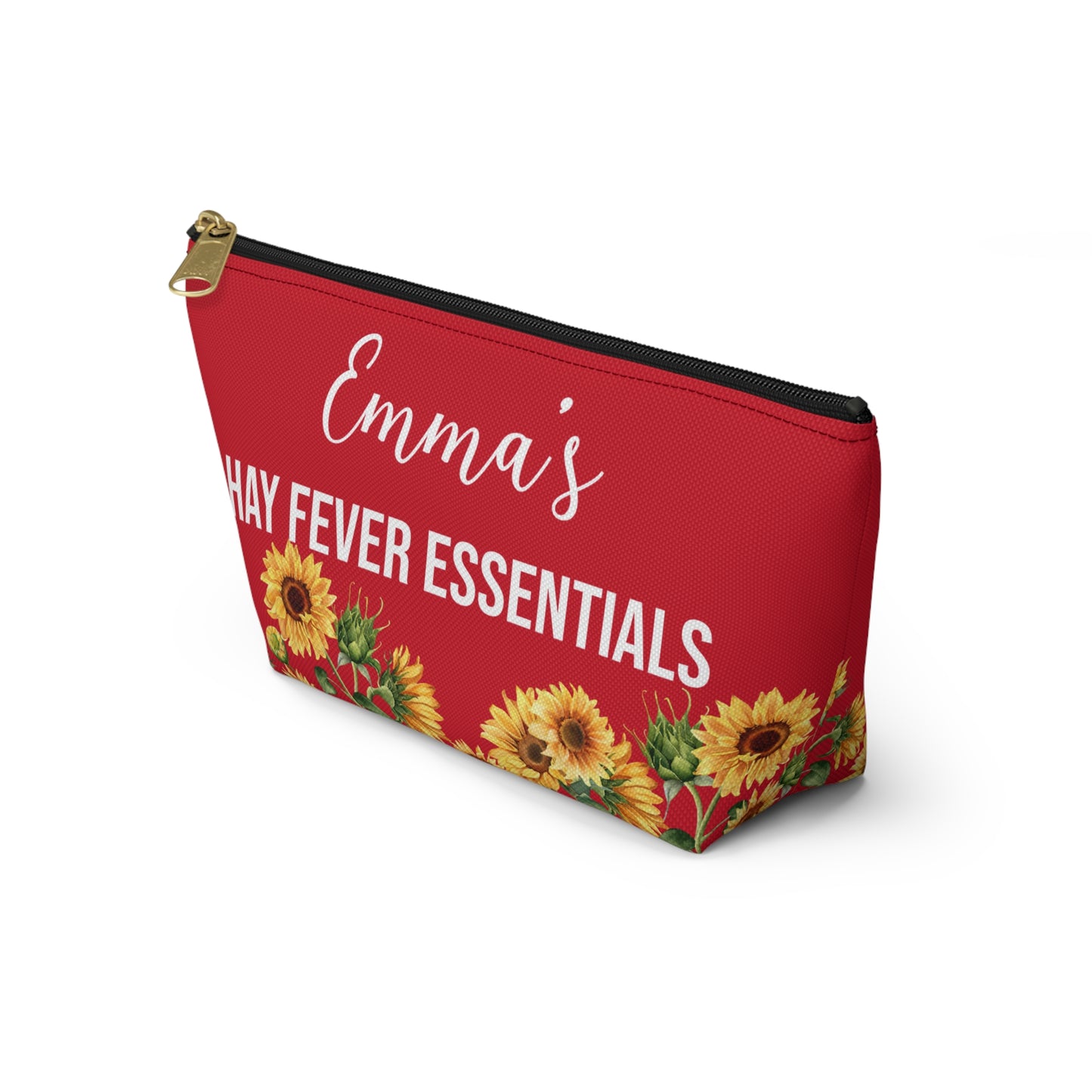 Hay Fever Essentials Pouch Allergy Meds Storage Bag for Tablets Tissues Nasal Spray Personalized Travel Case for Seasonal Allergies