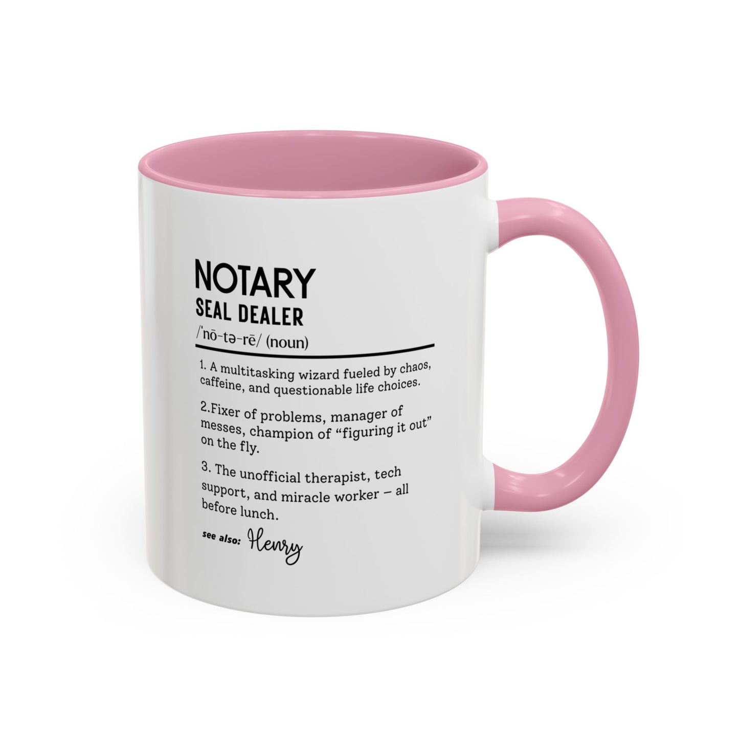 Custom Notary Mug, Funny Legal Gift, Notary Definition Mug, Personalized Office Coffee Cup, Colorful Mugs (11oz, 15oz), Law Office Mug