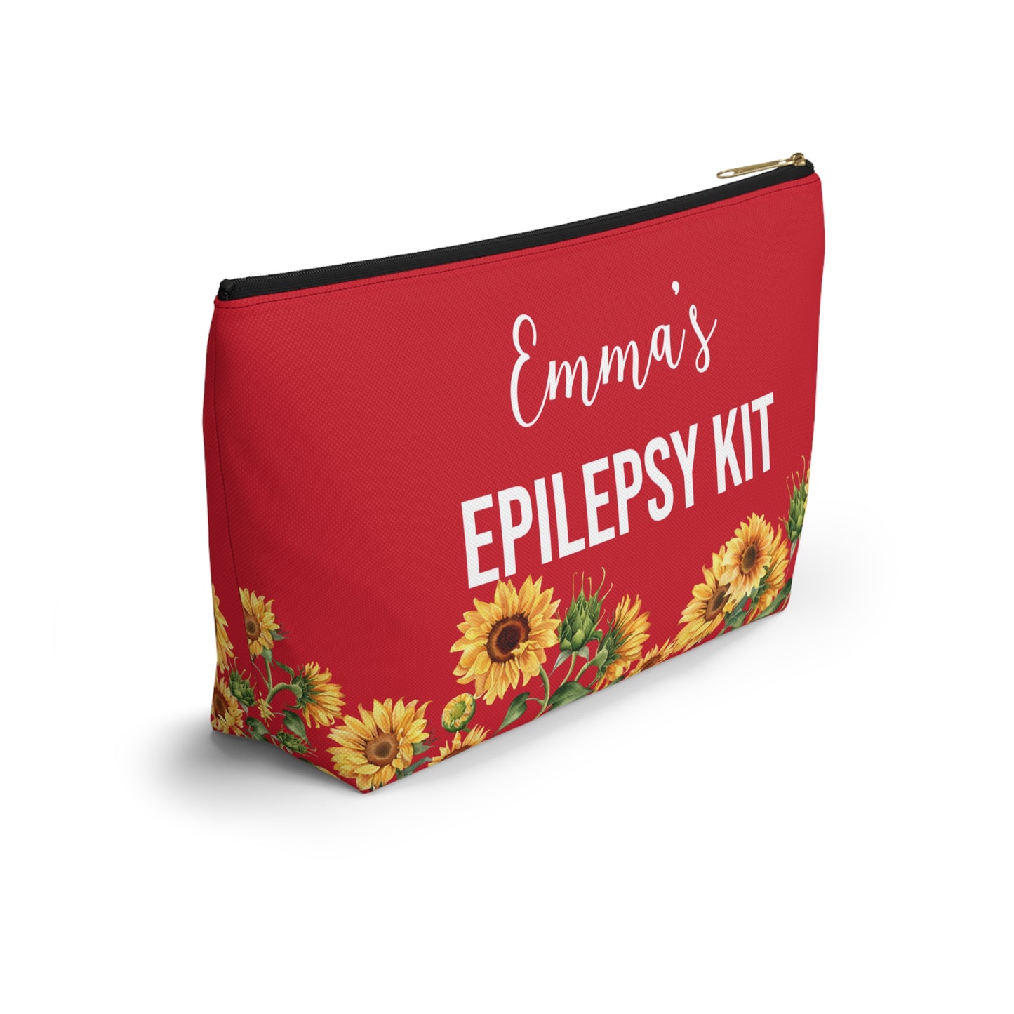 Epilepsy Emergency Kit Medical Alert Pouch Seizure Meds Bag Personalized Storage for Rescue Medication School Travel and Daily Use