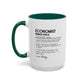 Funny Economist Mug, Number Ninja Dictionary Mug, Custom Coffee Cup for Finance Pros, Gift for Economists, Colorful Mugs (11oz, 15oz)