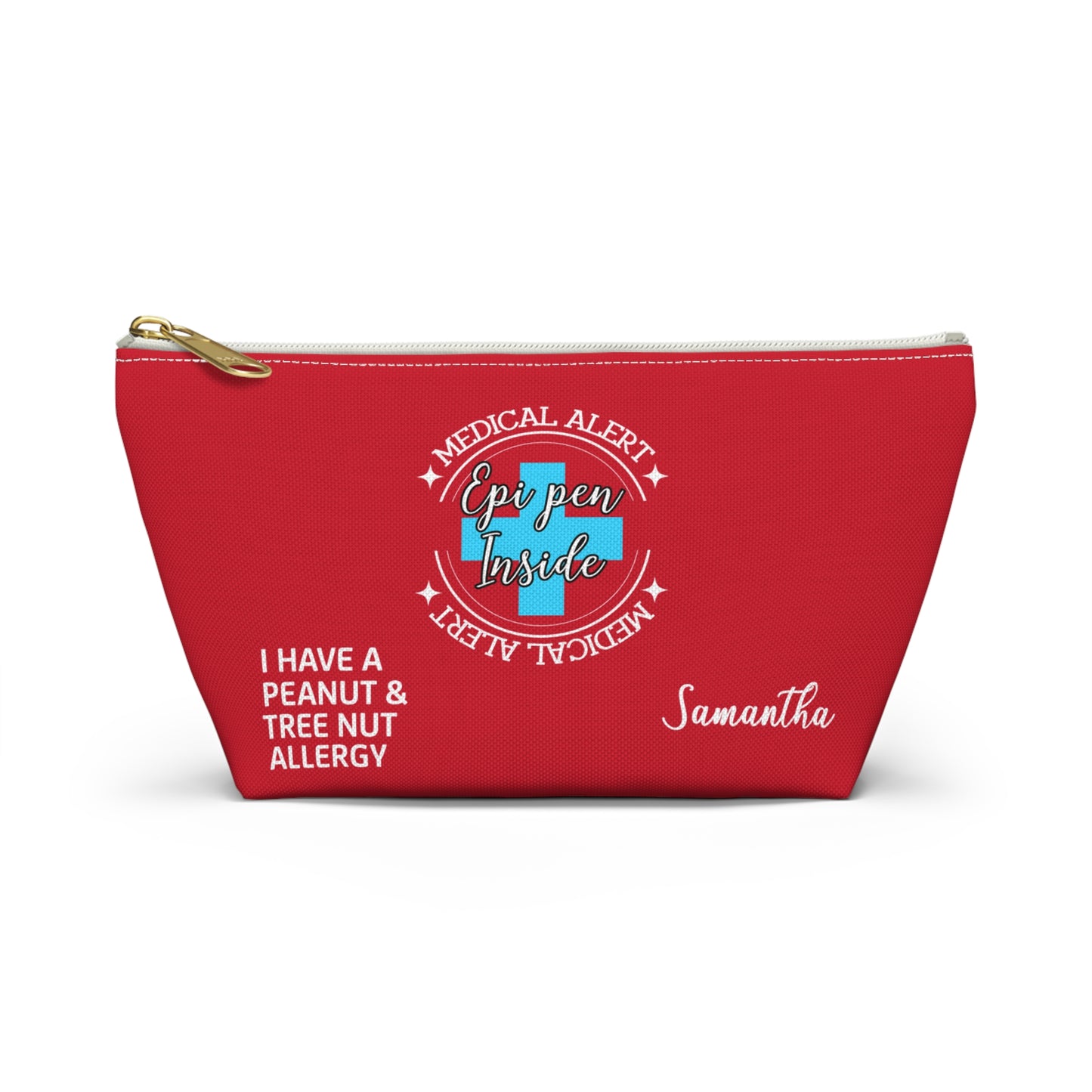 Personalized Medical Alert Epi Pen Pouch for Peanut and Tree Nut Allergy Samantha Emergency Allergy Kit for School Travel