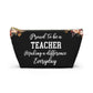 Teacher Essentials Pouch Classroom Organizer Pencil Case Stationery Bag for Educators School Supplies Zipper Pouch Gift for Teachers