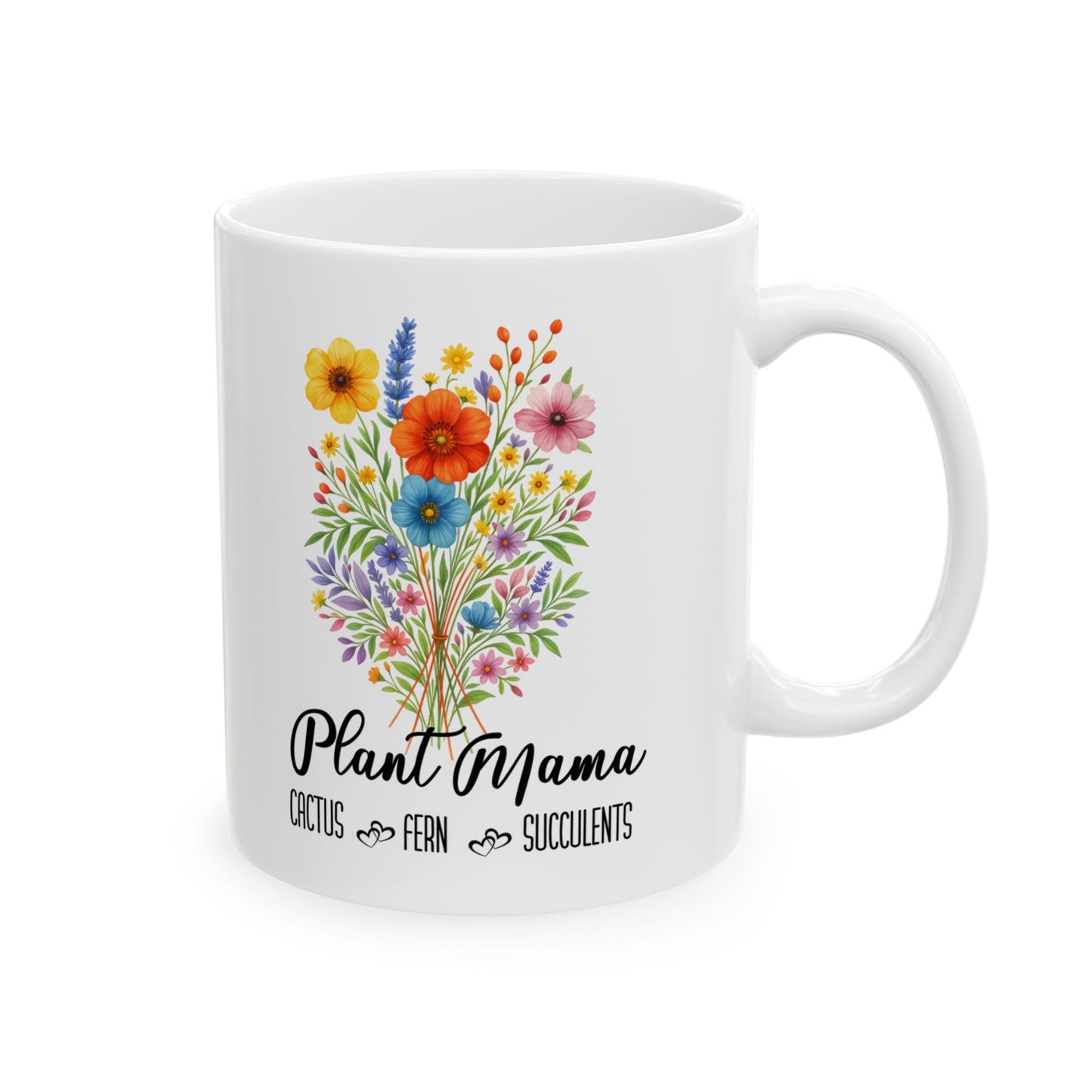 Plant Mama Mug 11oz 15oz Custom Coffee Cup for Plant Lovers Personalized Ceramic Mug Gift for Gardeners Houseplant or Nature Lovers