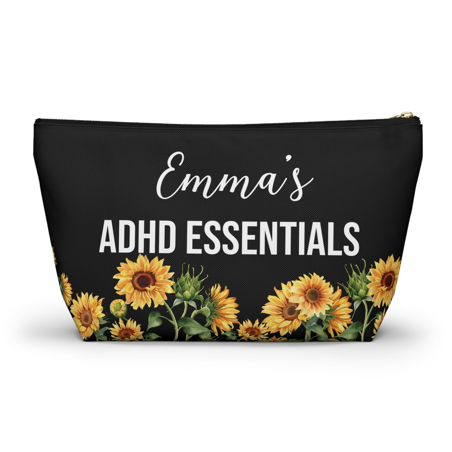 Personalized ADHD Essentials Pouch for  Daily Medication Organizer Focus Support Bag Medical Travel Storage for Kids or Adults