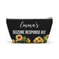Seizure Response Kit Personalized Medical Alert Pouch for Epilepsy Emergency Meds Supplies Safety Travel Bag with Name Option