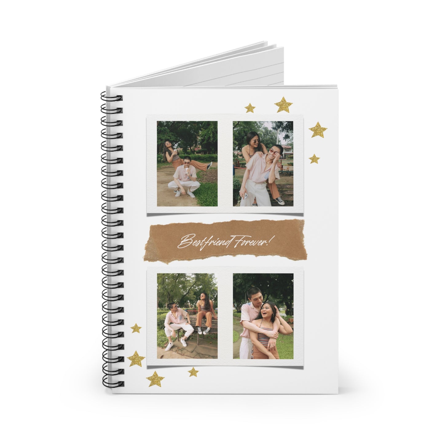 Personalized Friend Journal Book, Custom Best Friend Notebook, Gift for Bestie, Memory Keepsake, Friendship Diary, Cute Name Journal