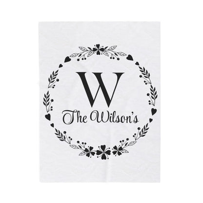Custom Family Name Blanket, Last Name Blanket, Initials Blanket, Wedding Gift, Anniversary Gift, Housewarming Gift, Gift for Family