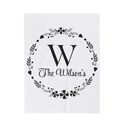 Custom Family Name Blanket, Last Name Blanket, Initials Blanket, Wedding Gift, Anniversary Gift, Housewarming Gift, Gift for Family