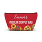 Insulin Supply Bag Medical Storage Pouch for Diabetes Supplies Insulin Pens and Accessories Organizer Personalized Travel Kit for Diabetics
