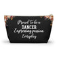 Dancer Essentials Pouch Dance Bag Organizer For Ballet Jazz Tap Hip Hop Dancers Gift For Dance Lover Studio Makeup Pouch Travel Case