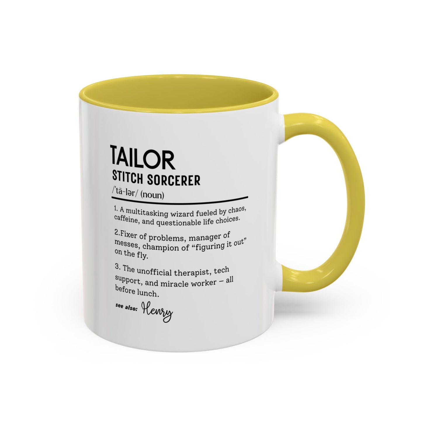 Tailor Mug, Stitch Sorcerer Gift, Sewing Lover Coffee Mug, Seamstress Appreciation Gift, Colorful Mugs (11oz, 15oz)