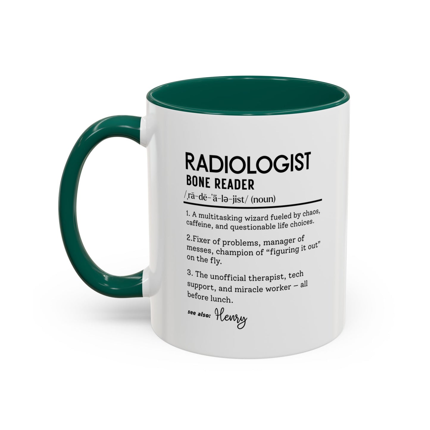 Custom Radiologist Mug, Funny Radiology Gift, Radiologist Definition Mug, Personalized Coffee Cup, Colorful Mugs (11oz, 15oz)
