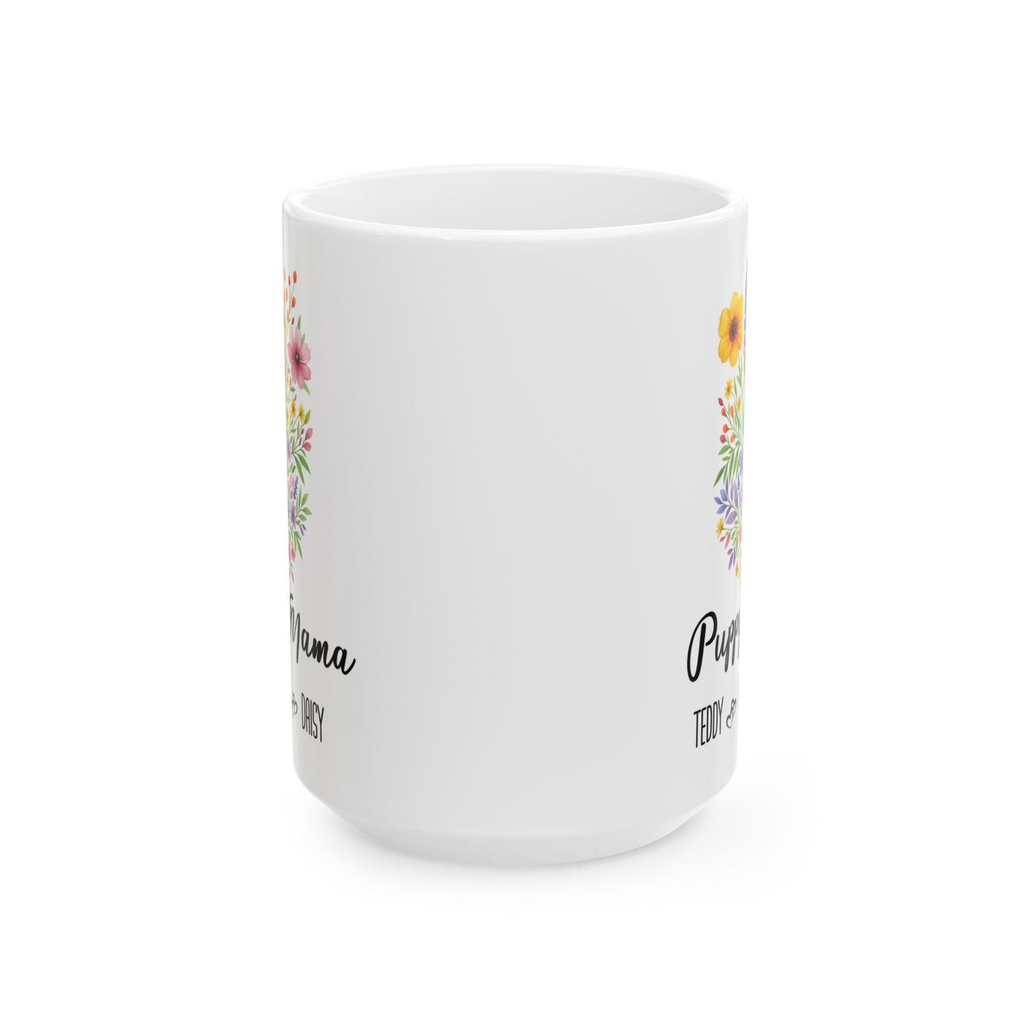 Puppy Mama Mug 11oz 15oz Custom Coffee Cup Gift for Dog Lovers Cute Pet Owner Mug for Women Personalized Ceramic Mug for Fur Mom