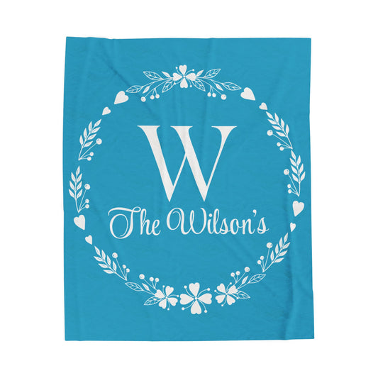 Custom Family Name Blanket, Last Name Blanket, Initials Blanket, Wedding Gift, Anniversary Gift, Housewarming Gift, Gift for Family