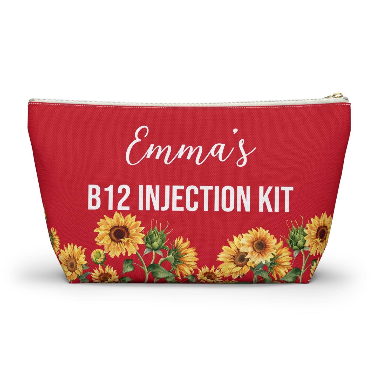 B12 Injection Kit Medical Alert Pouch Personalized Vitamin B12 Supply Bag for Travel Daily Use Emergency Storage with Name Option