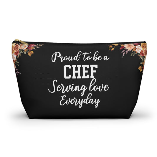 Proud To Be A Chef Pouch Serving Love Everyday Cooking Lover Gift For Him Or Her Kitchen Essentials Bag Culinary Student Accessory Pouch