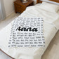 Personalized Nana Blanket, Custom Name Blanket, Gift for Nana, Grandma Gift, Cozy Throw Blanket, Birthday Gift, Mothers Day Gift
