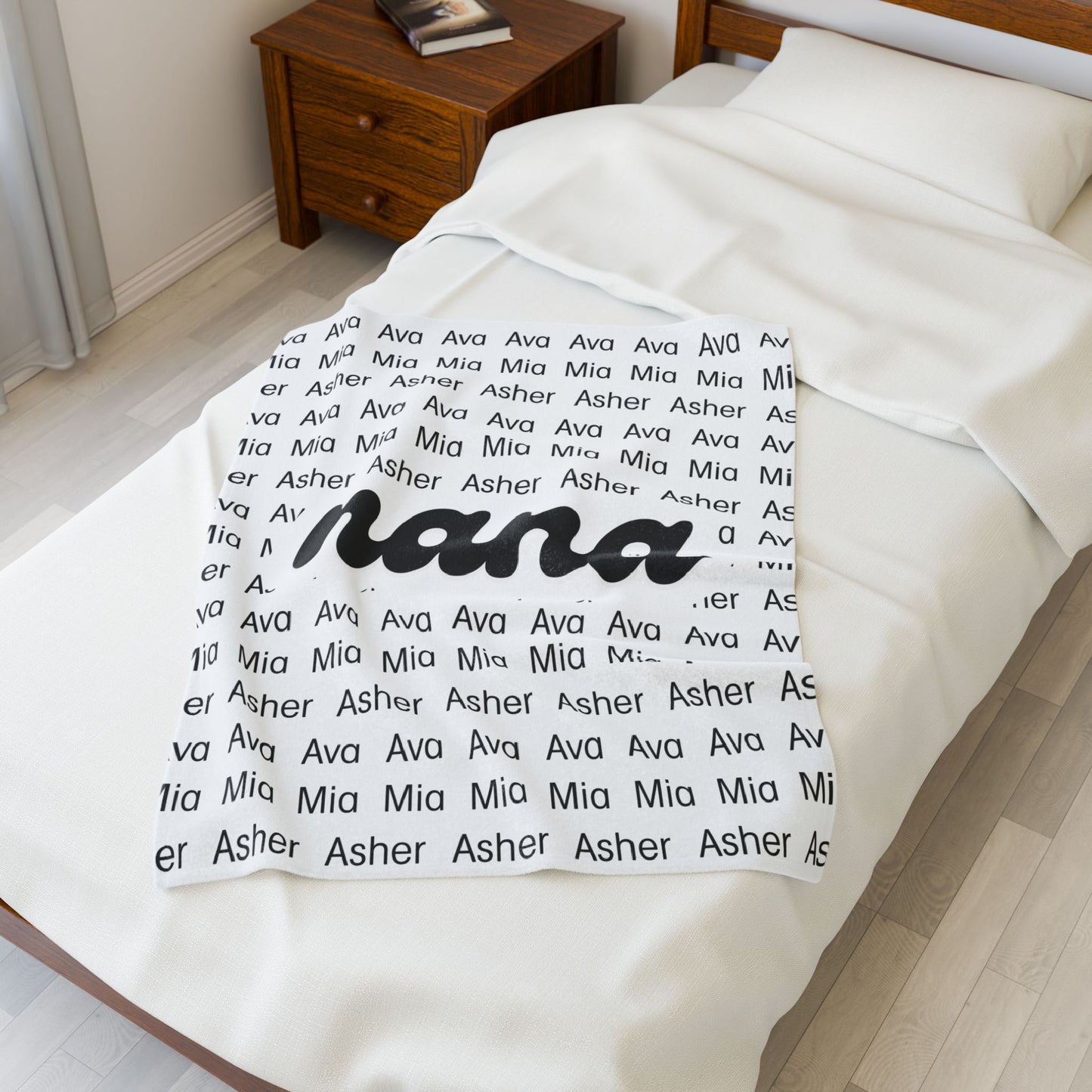 Personalized Nana Blanket, Custom Name Blanket, Gift for Nana, Grandma Gift, Cozy Throw Blanket, Birthday Gift, Mothers Day Gift