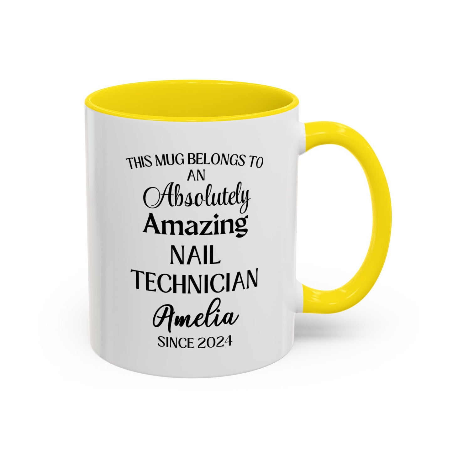 Coffee Mug, Custom Nail Technician Mug, Funny Nail Tech Gift, Personalized Salon Mug, Nail Artist Coffee Cup, Beauty Professional Gift