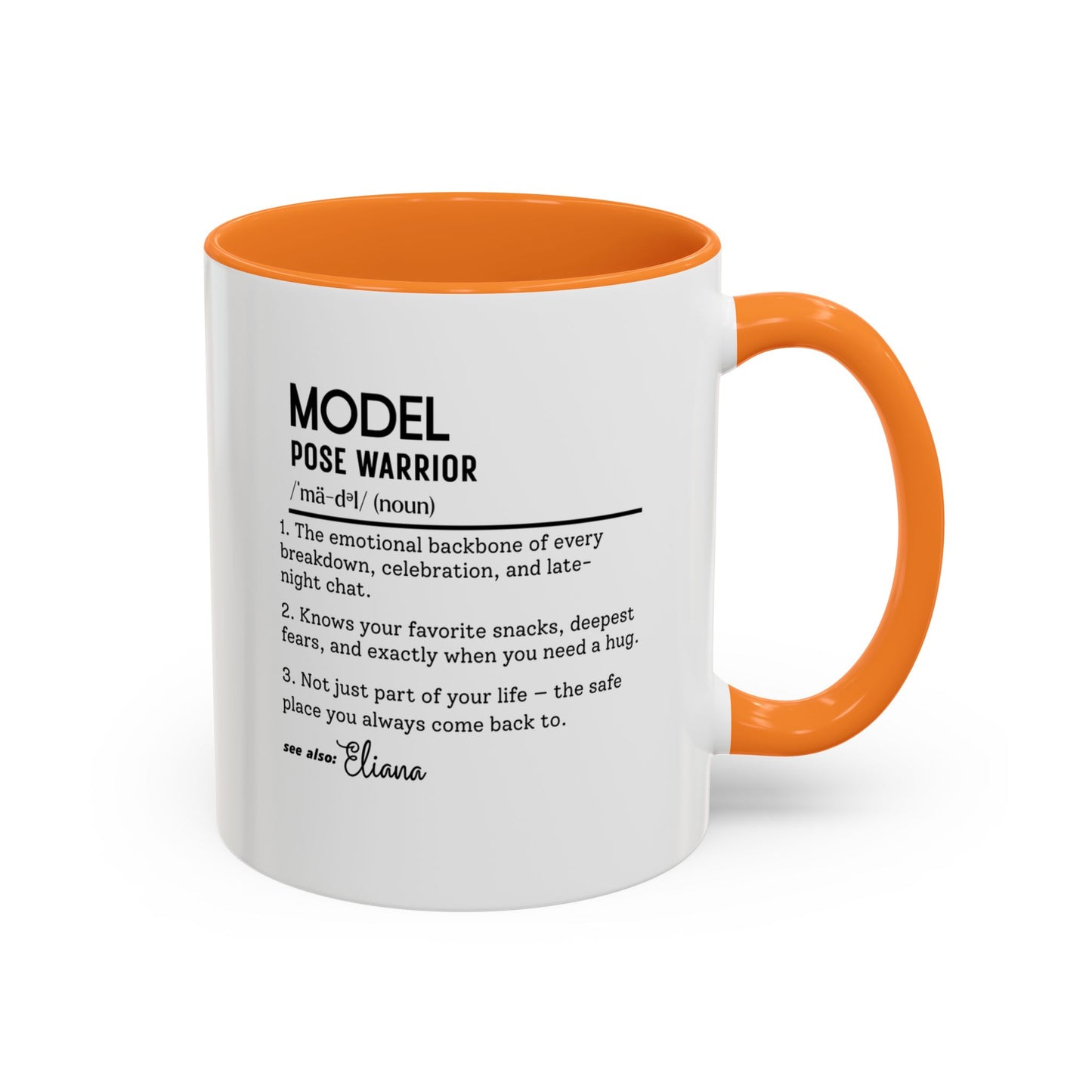 Model Dictionary Mug, Funny Pose Warrior Mug Gift, Personalized Runway Star Coffee Cup, Colorful Mugs (11oz, 15oz)