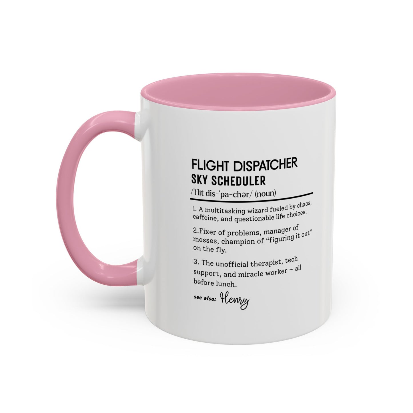 Custom Flight Dispatcher Mug, Funny Aviation Gift, Dispatcher Dictionary Mug, Personalized Pilot Mug, Airport Crew Coffee Cup