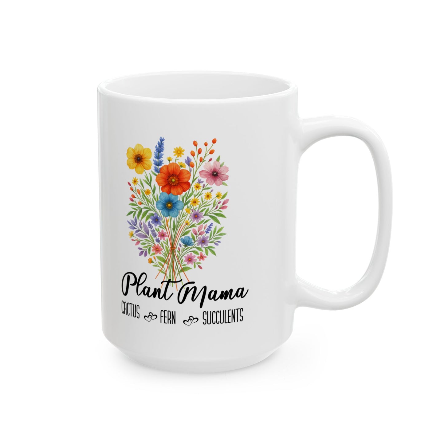 Plant Mama Mug 11oz 15oz Custom Coffee Cup for Plant Lovers Personalized Ceramic Mug Gift for Gardeners Houseplant or Nature Lovers