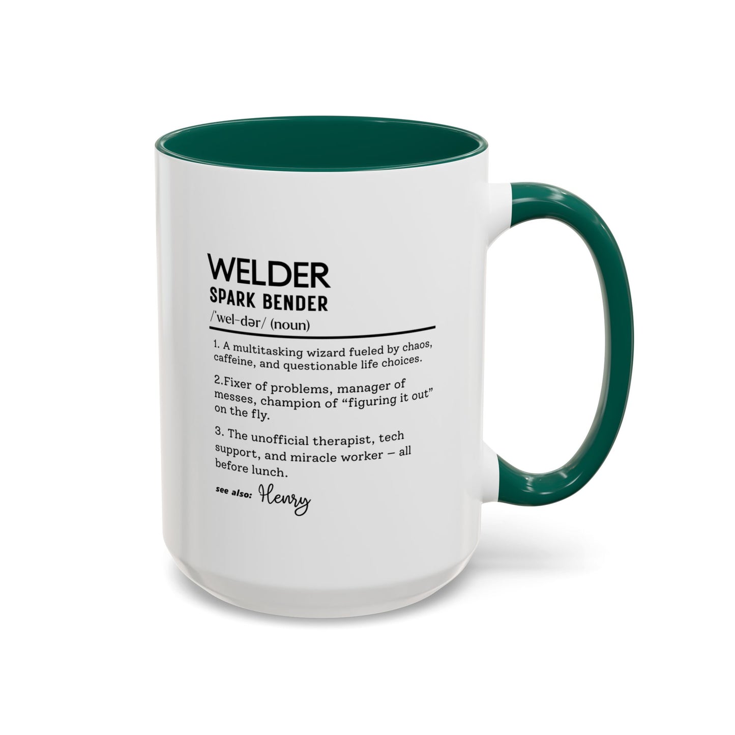 Custom Welder Mug, Spark Bender Dictionary Mug, Funny Welding Gift, Personalized Coffee Cup for Welders, Colorful Mugs 11oz 15oz