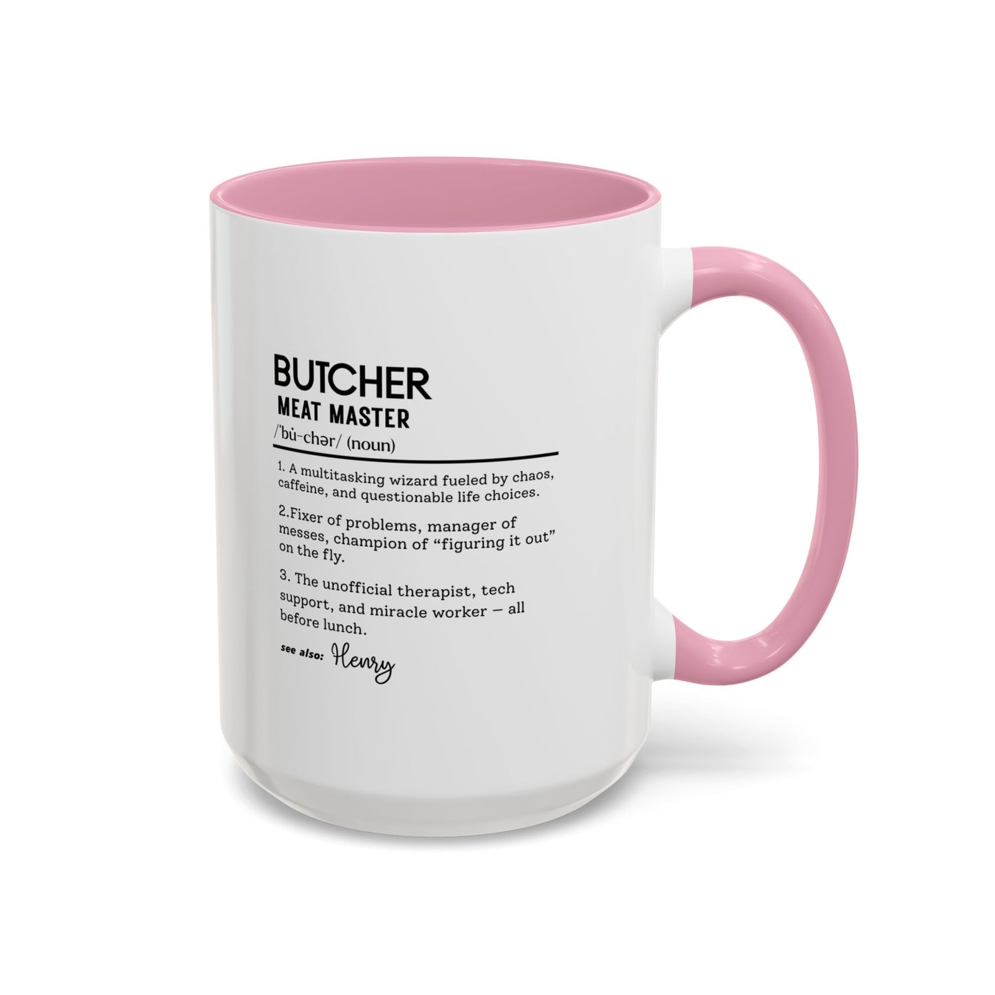 Custom Butcher Mug, Funny Dictionary Definition Gift, Meat Master Mug, Butcher Coffee Cup, Personalized Butcher Gift, Meat Cutter Mug