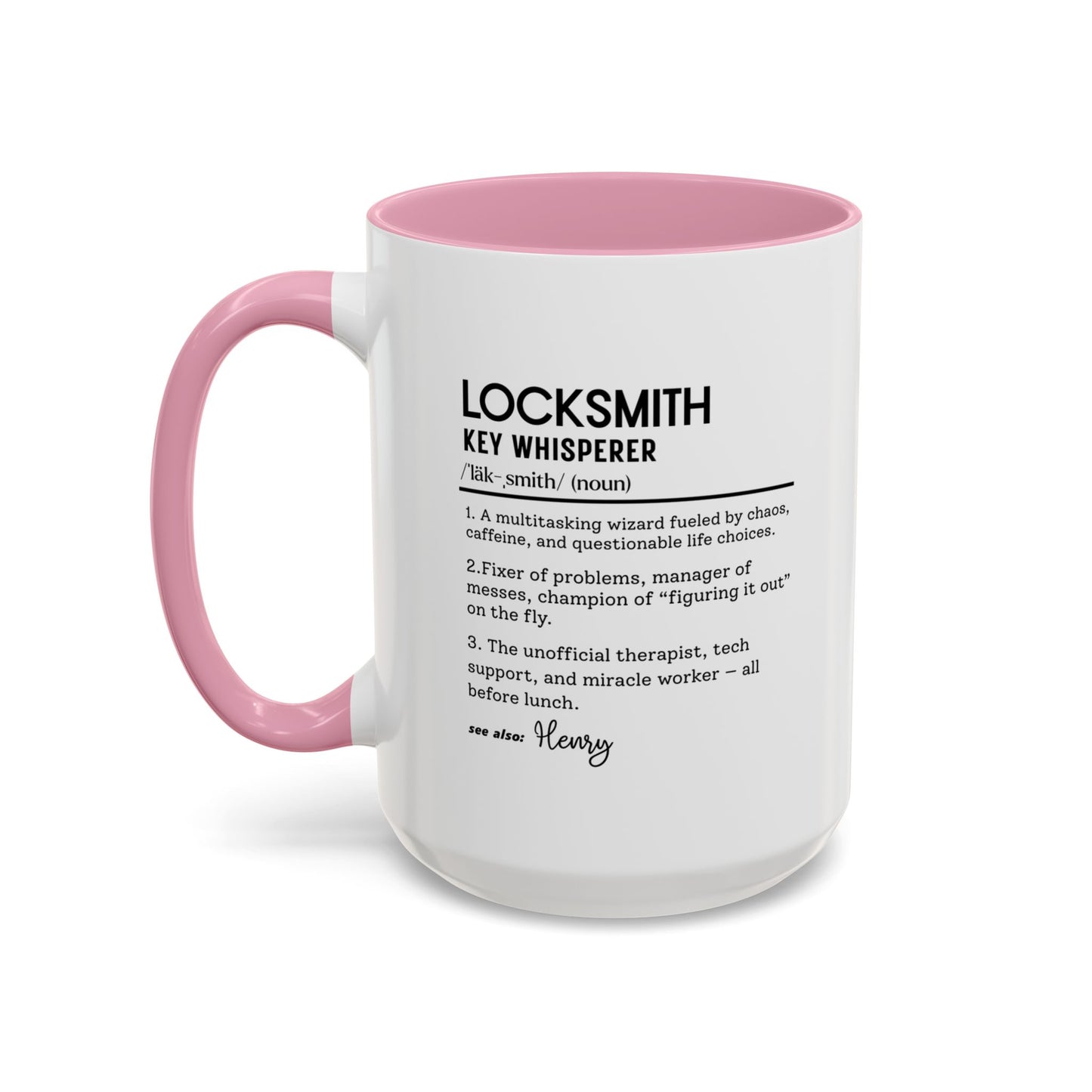 Personalized Locksmith Mug, Funny Dictionary Mug for Key Whisperers, Unique Gift for Locksmiths, Key Tech Mug, Colorful Mugs (11oz, 15oz)