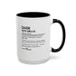 Diver Dictionary Mug, Funny Depth Dweller Coffee Cup, Custom Ocean Lover Mug Gift, Colorful Mugs (11oz, 15oz), Scuba Diver Gift