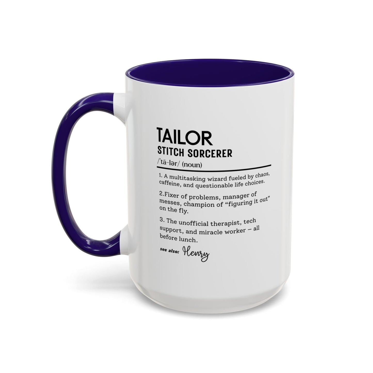 Tailor Mug, Stitch Sorcerer Gift, Sewing Lover Coffee Mug, Seamstress Appreciation Gift, Colorful Mugs (11oz, 15oz)