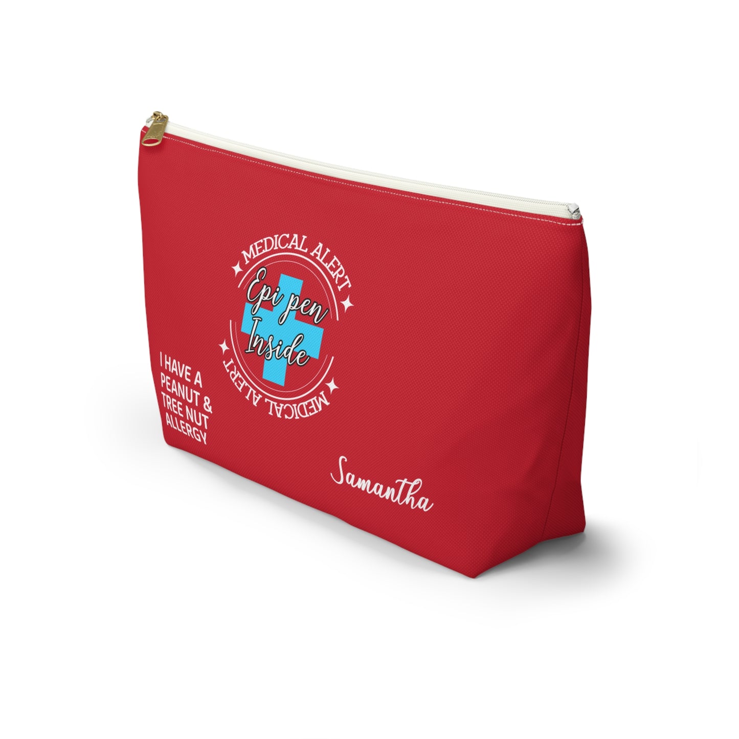Personalized Medical Alert Epi Pen Pouch for Peanut and Tree Nut Allergy Samantha Emergency Allergy Kit for School Travel