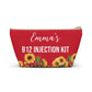 B12 Injection Kit Medical Alert Pouch Personalized Vitamin B12 Supply Bag for Travel Daily Use Emergency Storage with Name Option