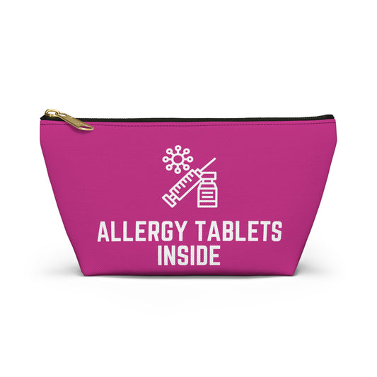 Personalized Allergy Tablets Inside Pouch for Medicine Storage Travel Organizer for Daily Allergy Relief and Emergency Essentials
