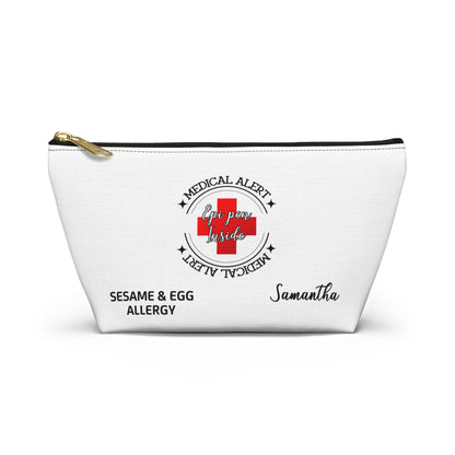 Personalized Medical Alert EpiPen Pouch for Sesame & Egg Allergy - Samantha