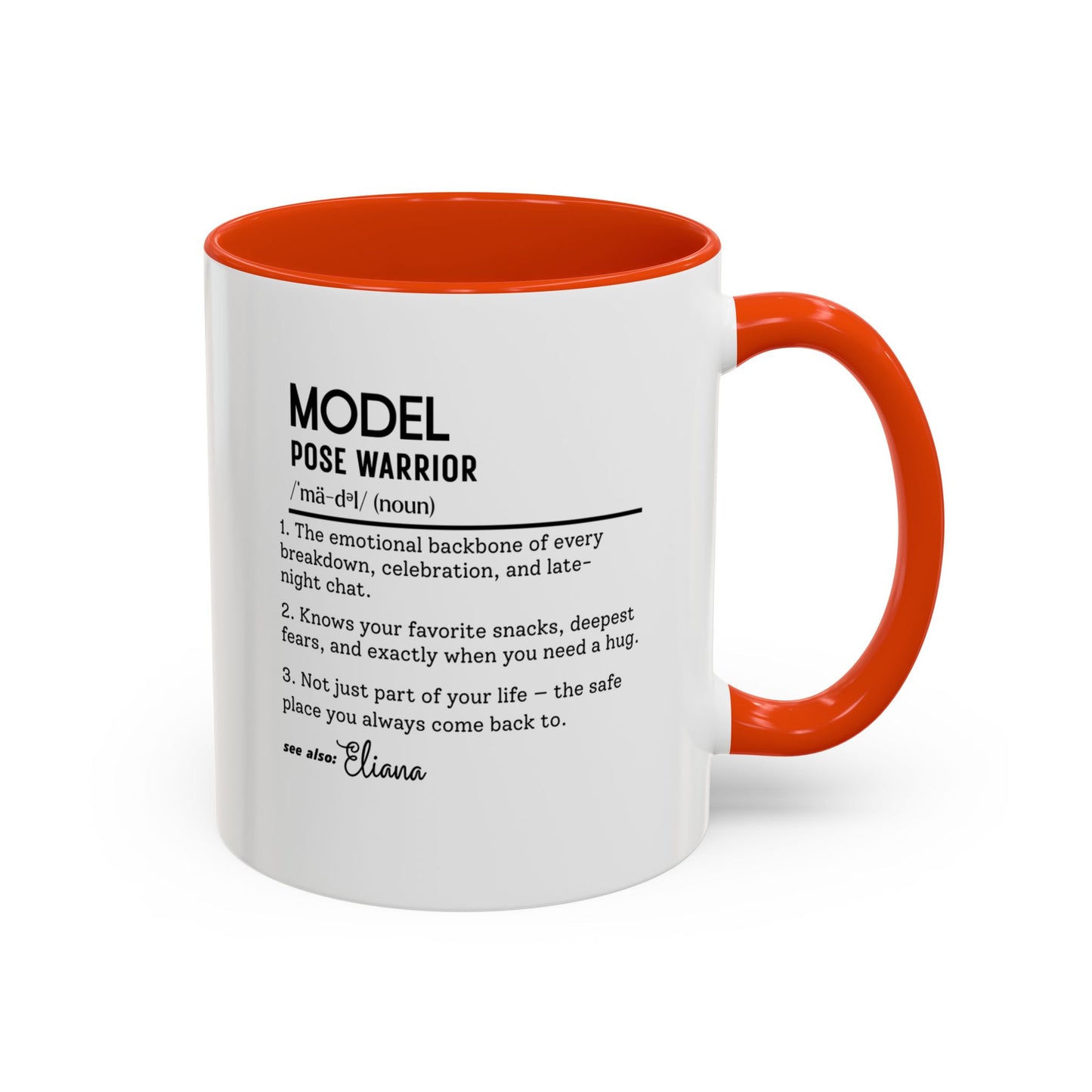 Model Dictionary Mug, Funny Pose Warrior Mug Gift, Personalized Runway Star Coffee Cup, Colorful Mugs (11oz, 15oz)