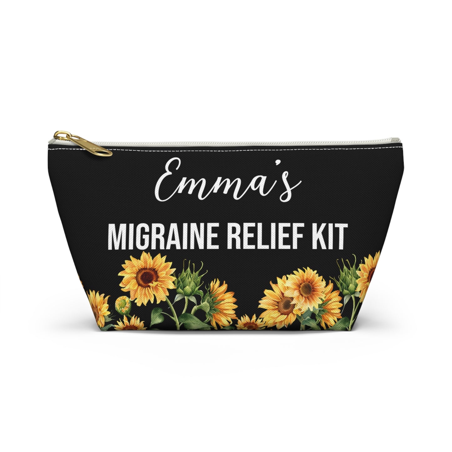 Migraine Relief Kit for Emergency Meds Personalized Pouch for Headache Essentials Travel Medication Organizer for Daily Pain Support