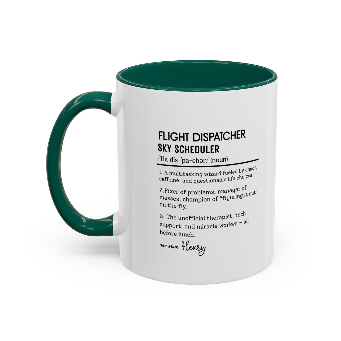 Custom Flight Dispatcher Mug, Funny Aviation Gift, Dispatcher Dictionary Mug, Personalized Pilot Mug, Airport Crew Coffee Cup